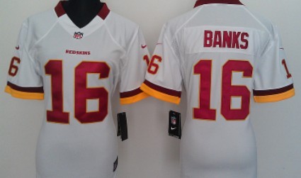 Nike Womens Team Nike Jerseys Washington Redskins 16 Brandon Banks White Game